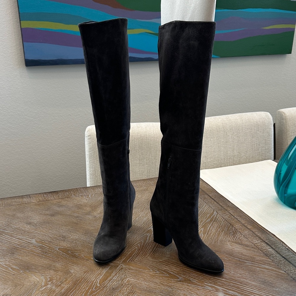 Brown Suede Over the Knee Boots